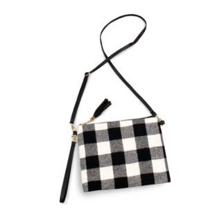 Buffalo Check Clutch/Crossbody Bag